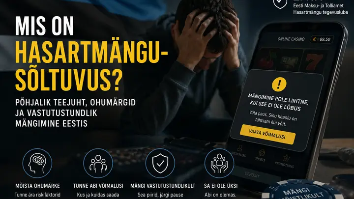 Mis on hasartmängusõltuvus? Põhjalik teejuht, ohumärgid ja vastutustundlik mängimine Eestis
