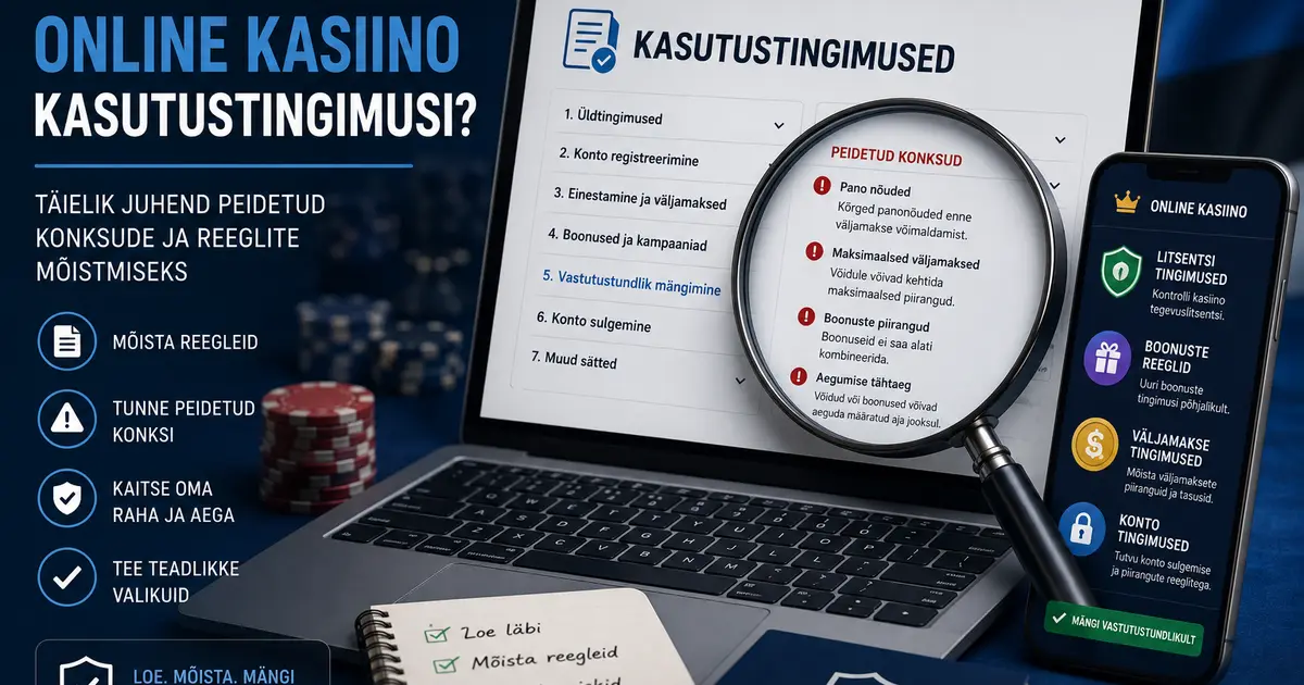 Kuidas lugeda online kasiino kasutustingimusi? Täielik juhend peidetud konksude ja reeglite mõistmiseks