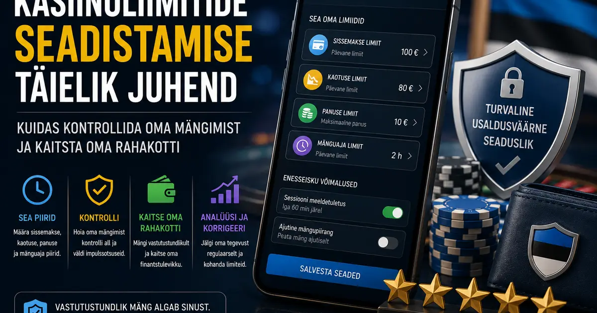Kasiinolimiitide seadistamise täielik juhend: Kuidas kontrollida oma mängimist ja kaitsta oma rahakotti