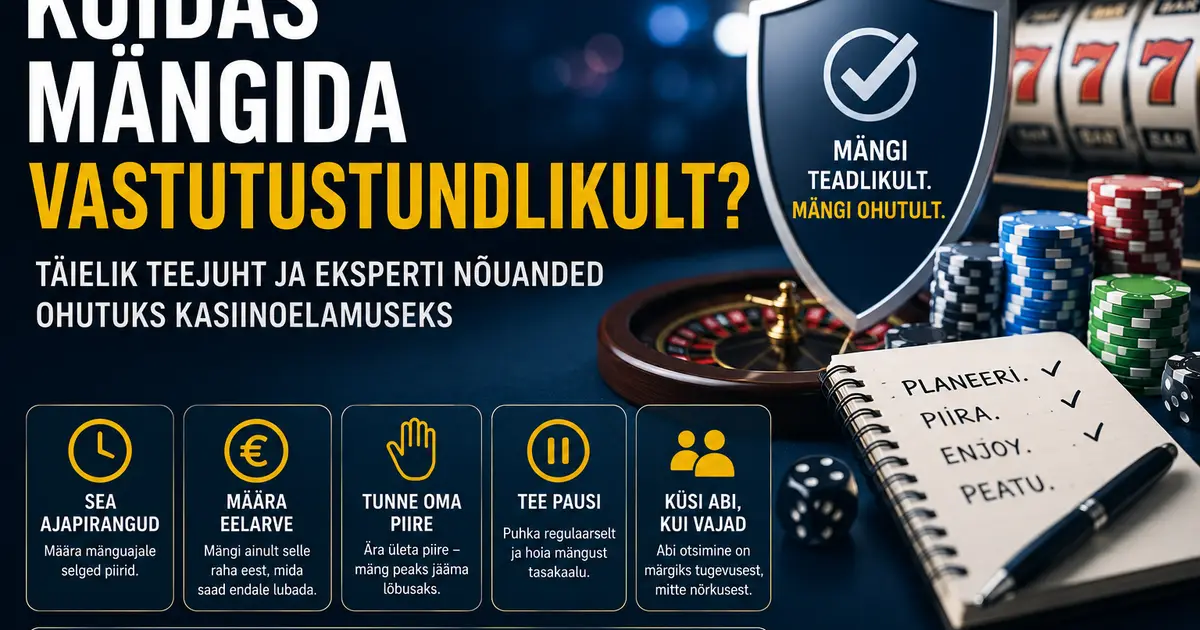 Kuidas mängida vastutustundlikult? Täielik teejuht ja eksperdi nõuanded ohutuks kasiinoelamuseks