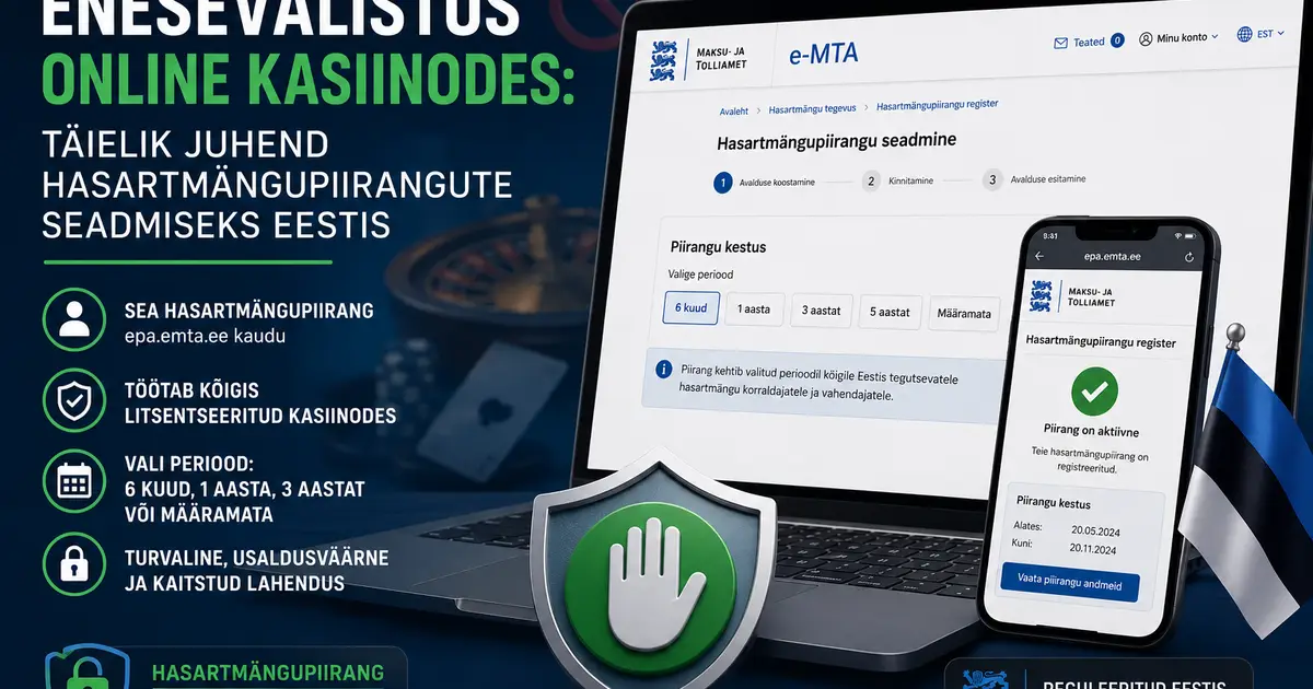 Enesevälistus online kasiinodes: Täielik juhend hasartmängupiirangute seadmiseks Eestis