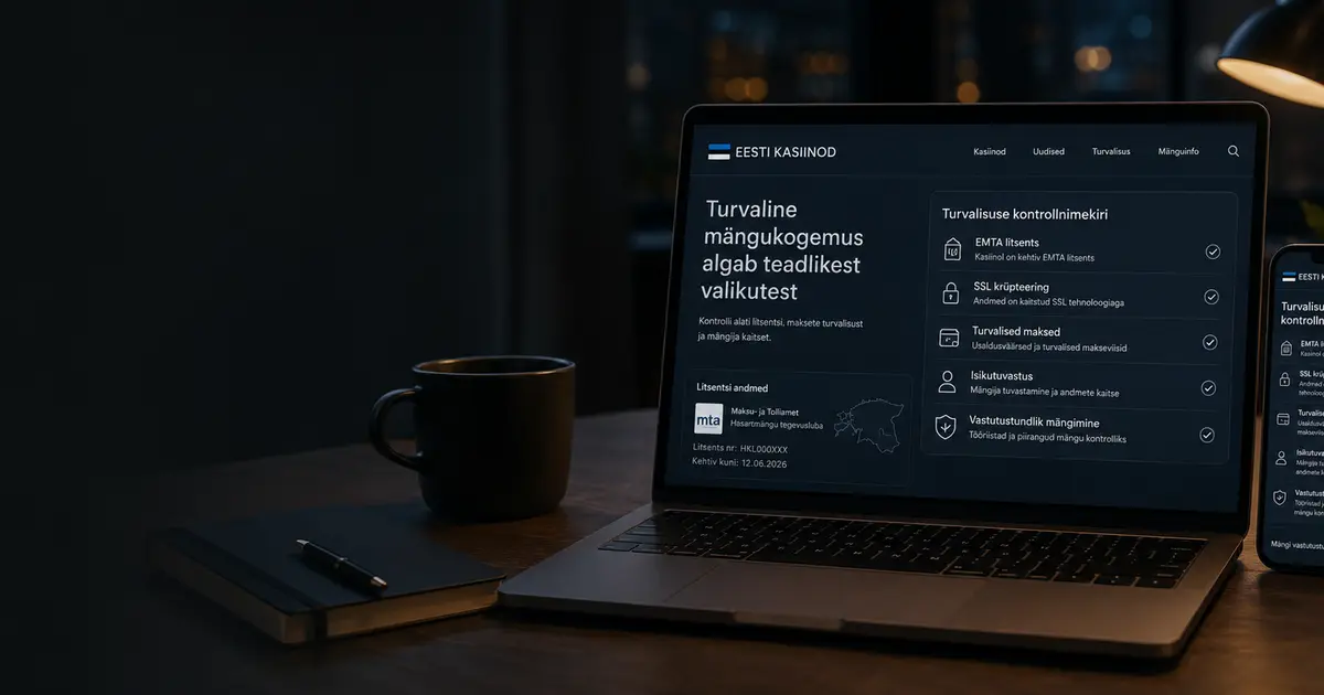 Parimad Eesti online kasiinod ja nende turvalisus: Eksperdi täielik teejuht ja analüüs